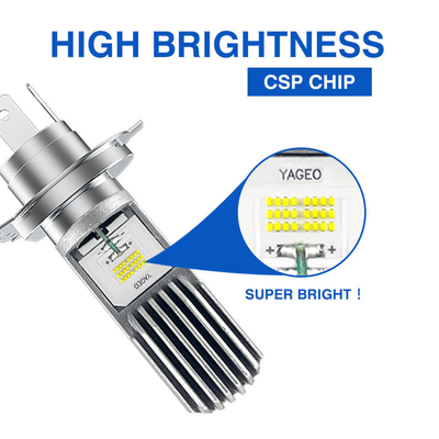 BA20D H6M P15D H4 Led Motorcycle Headlight Bulb 1200lm High Low Beam