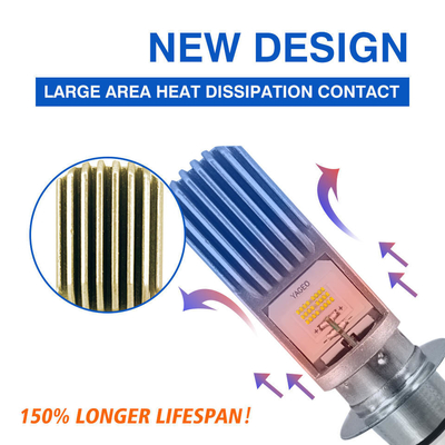 BA20D H6M P15D H4 Led Motorcycle Headlight Bulb 1200lm High Low Beam