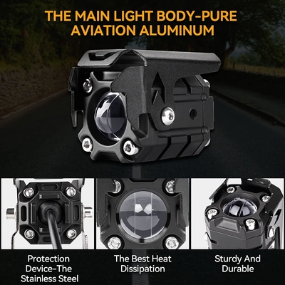 Long Life YAYE Motorcycle Led Driving Fog Lights 60W Amber And White Projector Lights