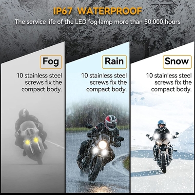 Long Life YAYE Motorcycle Led Driving Fog Lights 60W Amber And White Projector Lights