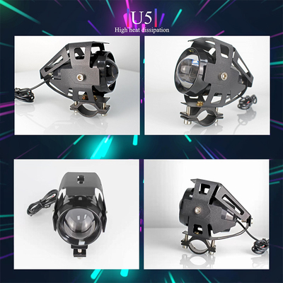 U5 LED Projector Lens Headlight Motorcycle Spotlight With Aviation Aluminum Parts