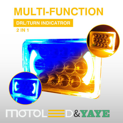 CG125 Motorcycle LED Headlight Bulb with DRL and Turn Signal