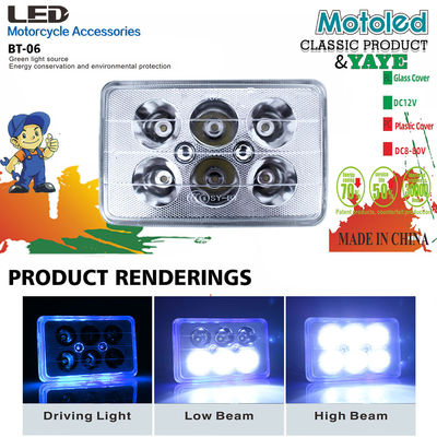 YAYE CG125 LED Headlight 6 Chip DC12V White Blue DRL Motorcycle Light