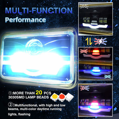 6 4 Inch Motorcycle Headlight Assembly with 6500K LED Projector Lens and Aviation Aluminum Parts for High Durability