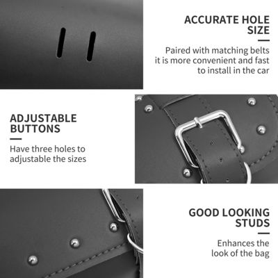 Motorcycle Bag Front Rear Fork Tool Saddlebag for Sportster Dyna Softail Chopper Bobber Cruiser PU Leather Luggage Bags