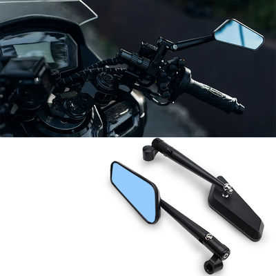High Quality  Motorcycle Rearview Mirror Blue Glass Mirror Square Universal Rearview Mirror