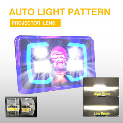 YAYE CD70 CG125 Semi-assembly Red Skull DRL Optical Projector Lens Motorcycle LED Accessory Headlight