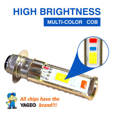 YAYE Motorcycle Led Bulb Red Blue White High Low Beam Flash P15D H6M Motorcycle Motorbike DC12V 8W 800LM