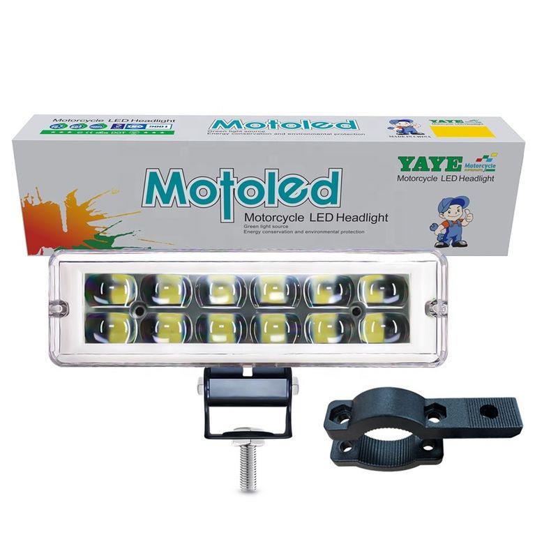 YAYE Vehicle LED Work Light Bar Car Motorcycle Offroad Truck UTV ATV Projector Lens 100V 20W Universal White Red Blue Pink 6500k